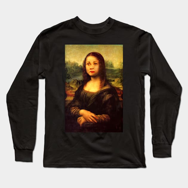 Mommie Dearest Mona Lisa Long Sleeve T-Shirt by ArtFactoryAI